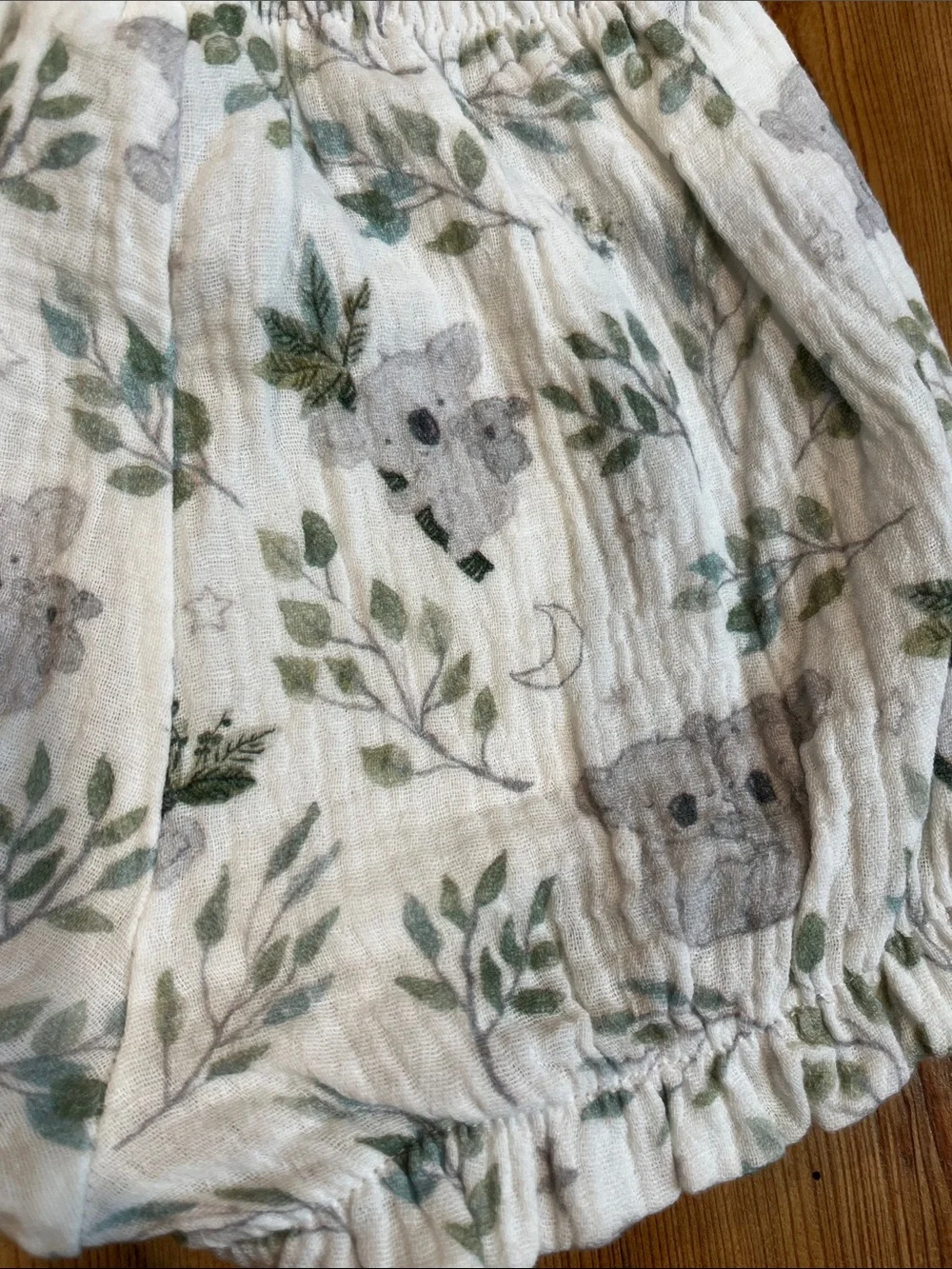 Set/2 ELEGANT BABY Organics 3-6M Gauze Cotton Koala Swing Top & Diaper Cover